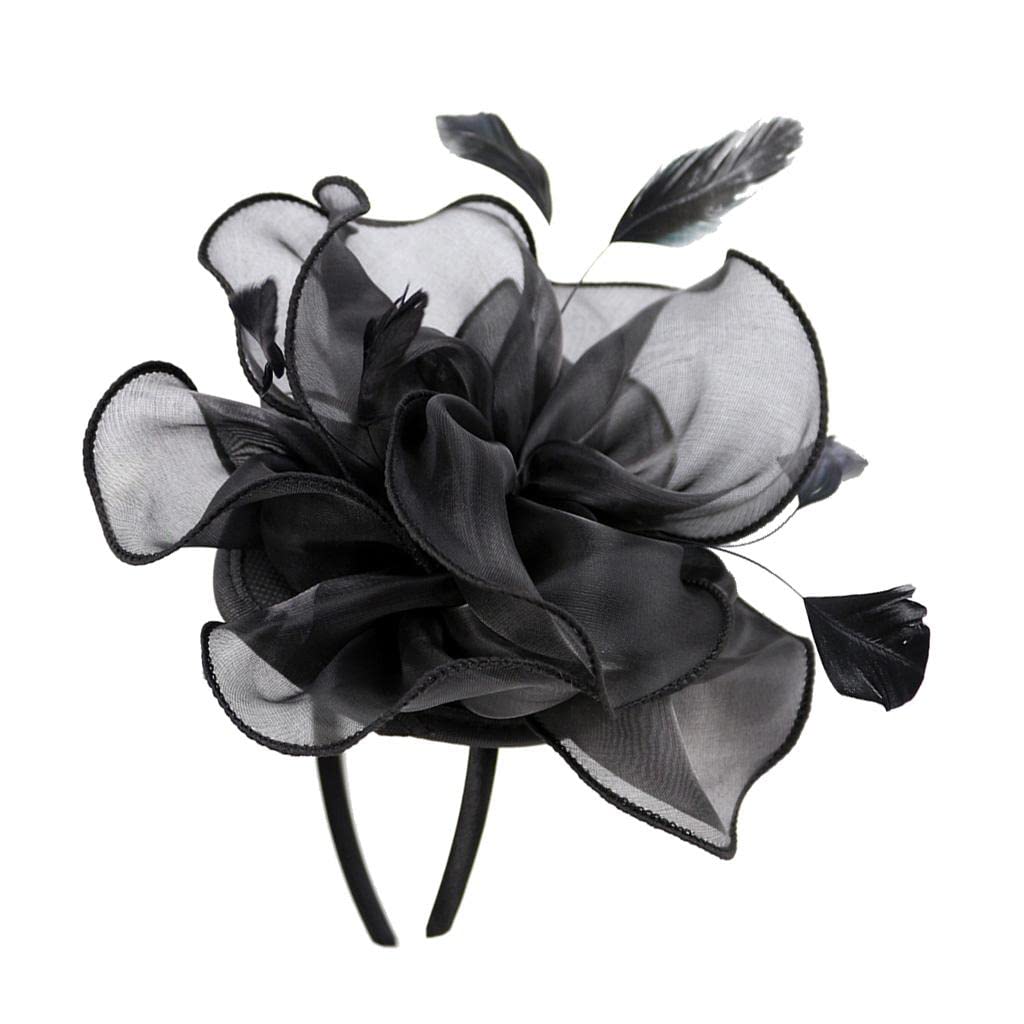 ATORSE® Lady Flower Fascinator Hat 1920S Gatsby Bridal Headband Cocktail Party Black (B0CLK9Z41R) Amazon Price History, Amazon Price Tracker