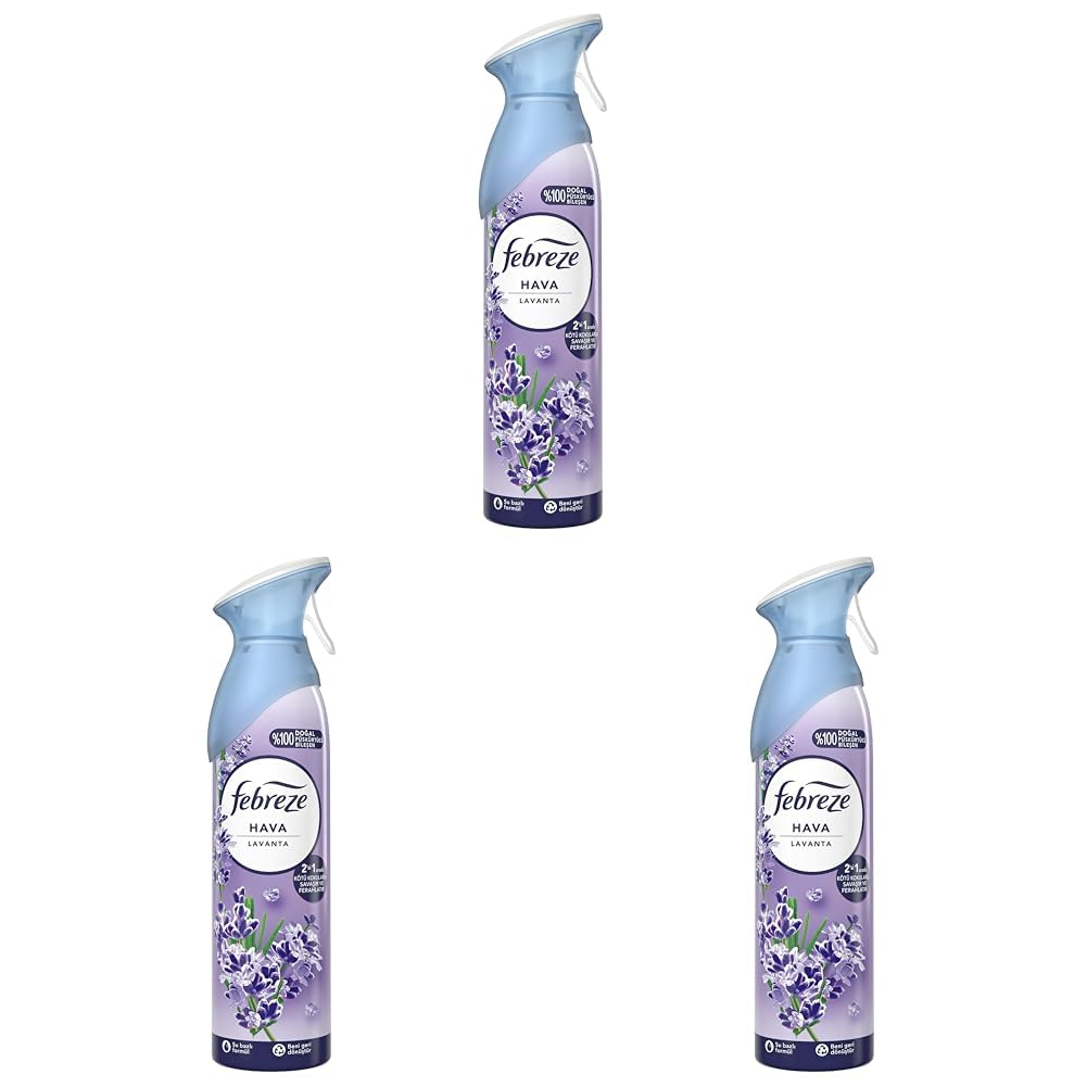 Febreze Hava Ferahlatıcı Sprey Oda Kokusu Lavanta 185 ml 3lü paket