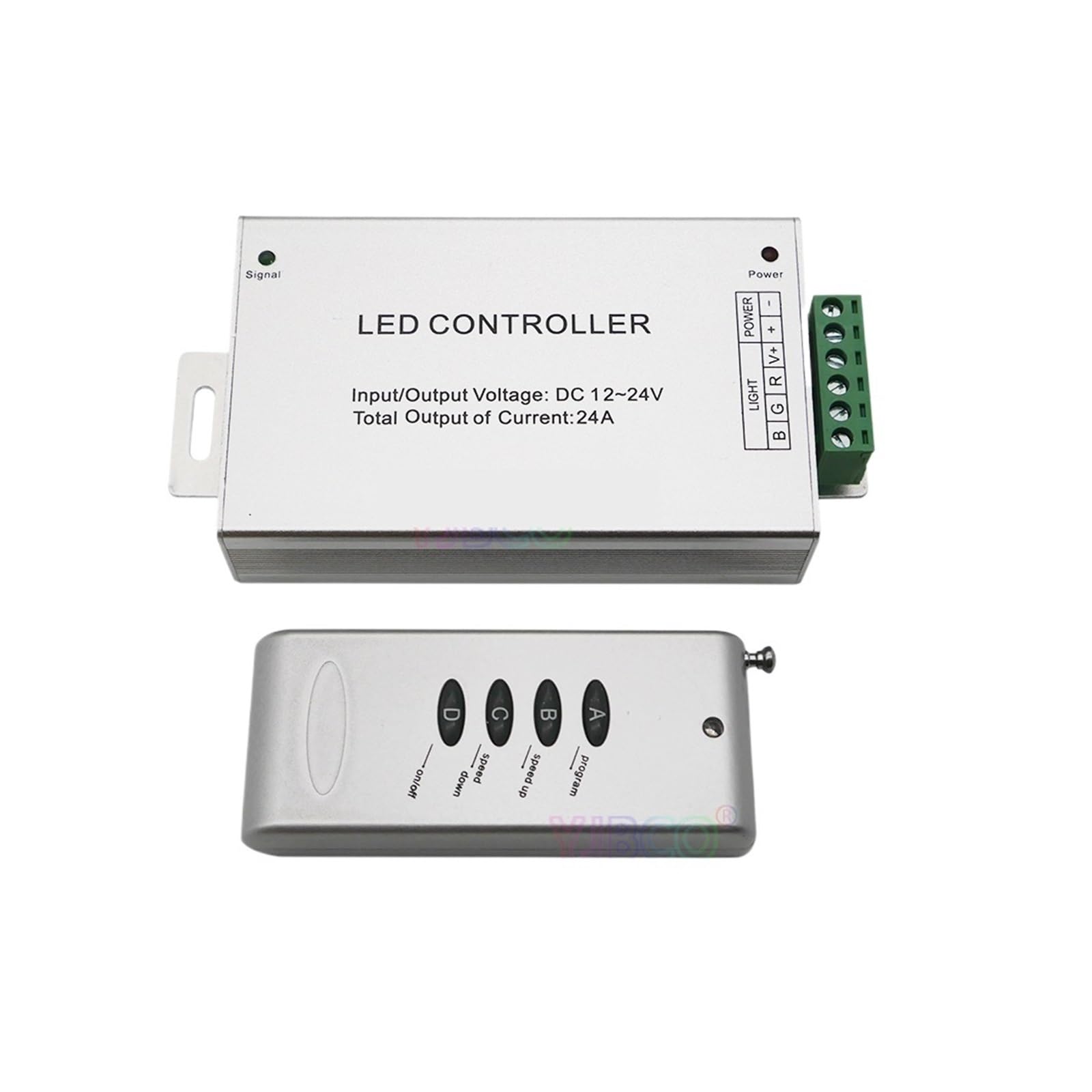 1 x kontroler LED DC12 ~ 24 V 12 A 24 A 30 A 4-klawiszowy kontroler RGB RF bezprzewodowy przełącznik sterowania (12 A)
