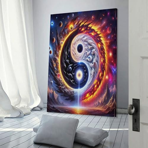 Tableau impression sur toile Tai Chi art mural décoration salon et chambre 50x75cm
