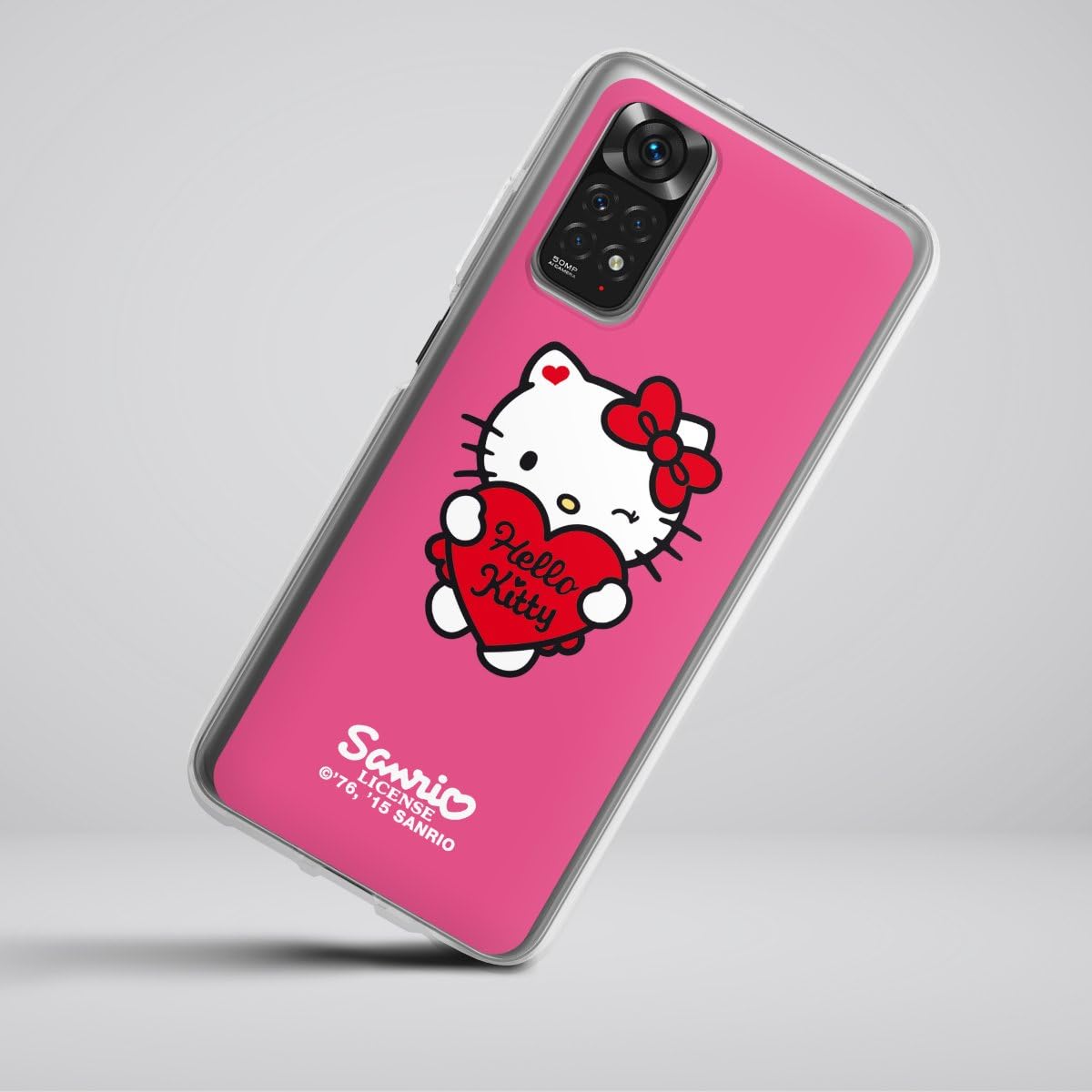 Custodia di silicone compatibile con Xiaomi Redmi Note 11 Custodia trasparente Cover per smartphone trasparente Hello Kitty Merchandise Cuore