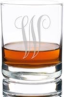 Vista 24 de Abby Smith Lavish Style Initial Rocks Whisky & Old Fashioned Glass Letra B