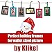 Klikel Christmas Photo Ornament Frames - Red & Green Mini Picture Frames - Set of 8 - Small Holiday Frames for Gifts or Hanging on Christmas Trees