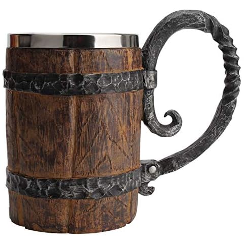 GeKLok Taza de cerveza de barril de madera Cover