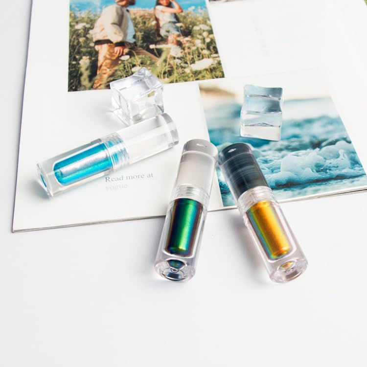 Miniatura 7 de Lufeeyeta Chameleon - Sombra de ojos en barra metálica de alta pigmentación, metales de maquillaje, brillo brillante, sombra de ojos para ojos, kit