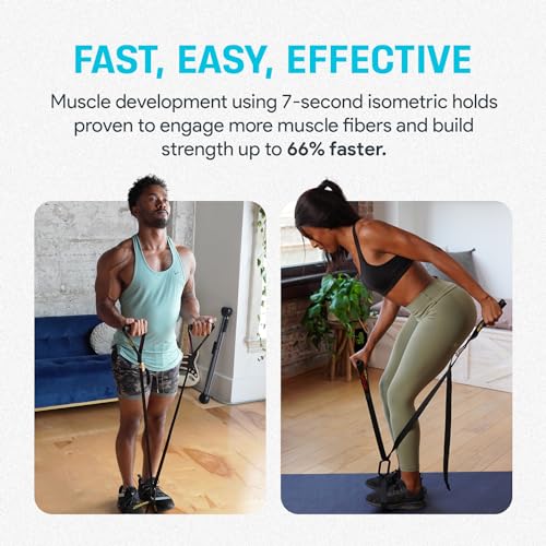 Bullworker ISO-FLO Isometric Exercise Equipment - Suspension Trainer Straps & Resistance Bands for Calisthenics, Pilates and Strength Training, Portable Home Gym Back, Core, Leg, Arm Workout Equipment - Image 3