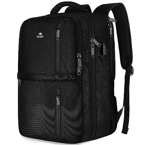 MATEIN Reseryggsäck kabinflygplan, ryggsäck för bärbar dator med USB-laddningsport, handbagage för män, kvinnor, företag,...