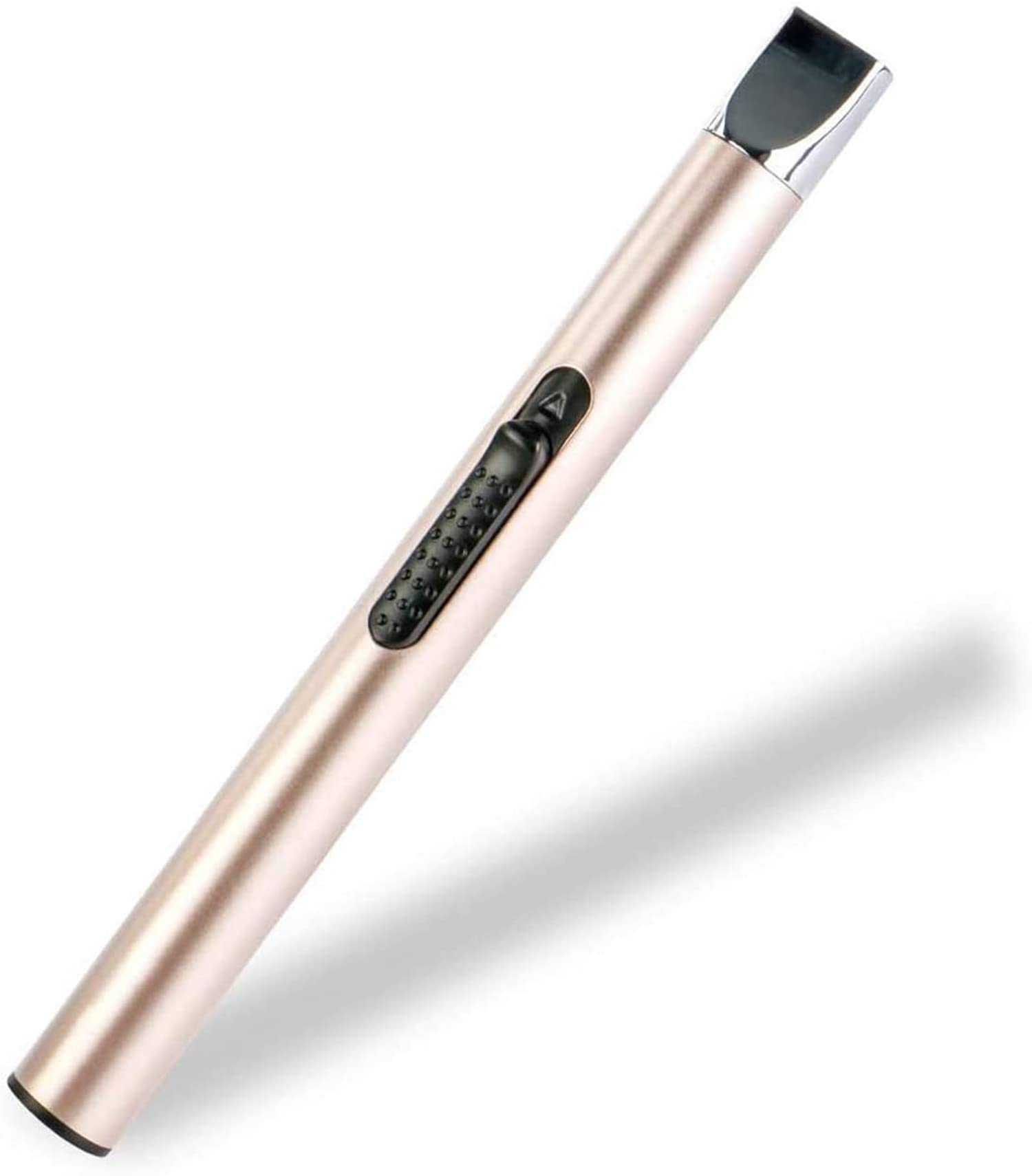 ELECDON Electronic Candle Lighter Arc Windproof Flameless USB Rechargeable Lighter w/Longer Flexible Neck with Safe Protector Button, Perfect for Home Kitchen BBQ Camping Gold