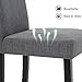 DAGONHIL Dining Chairs Set of 4 Upholstered Dining Room Chairs,Armless Kitchen Chair with Black Solid Wood Legs, Gray