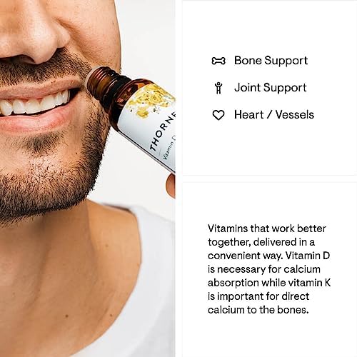 Thorne - Vitamin D + K2 Liquid with a metered Dispenser - Vitamins D3 and K2 to Support Healthy Bones and Muscles* - 1 Fl Oz (30 ml) - 600 Servings 2 Thorne - Vitamin D + K2 Liquid with a metered Dispenser - Vitamins D3 and K2 to Support Healthy Bones and Muscles* - 1 Fl Oz (30 ml) - 600 Servings