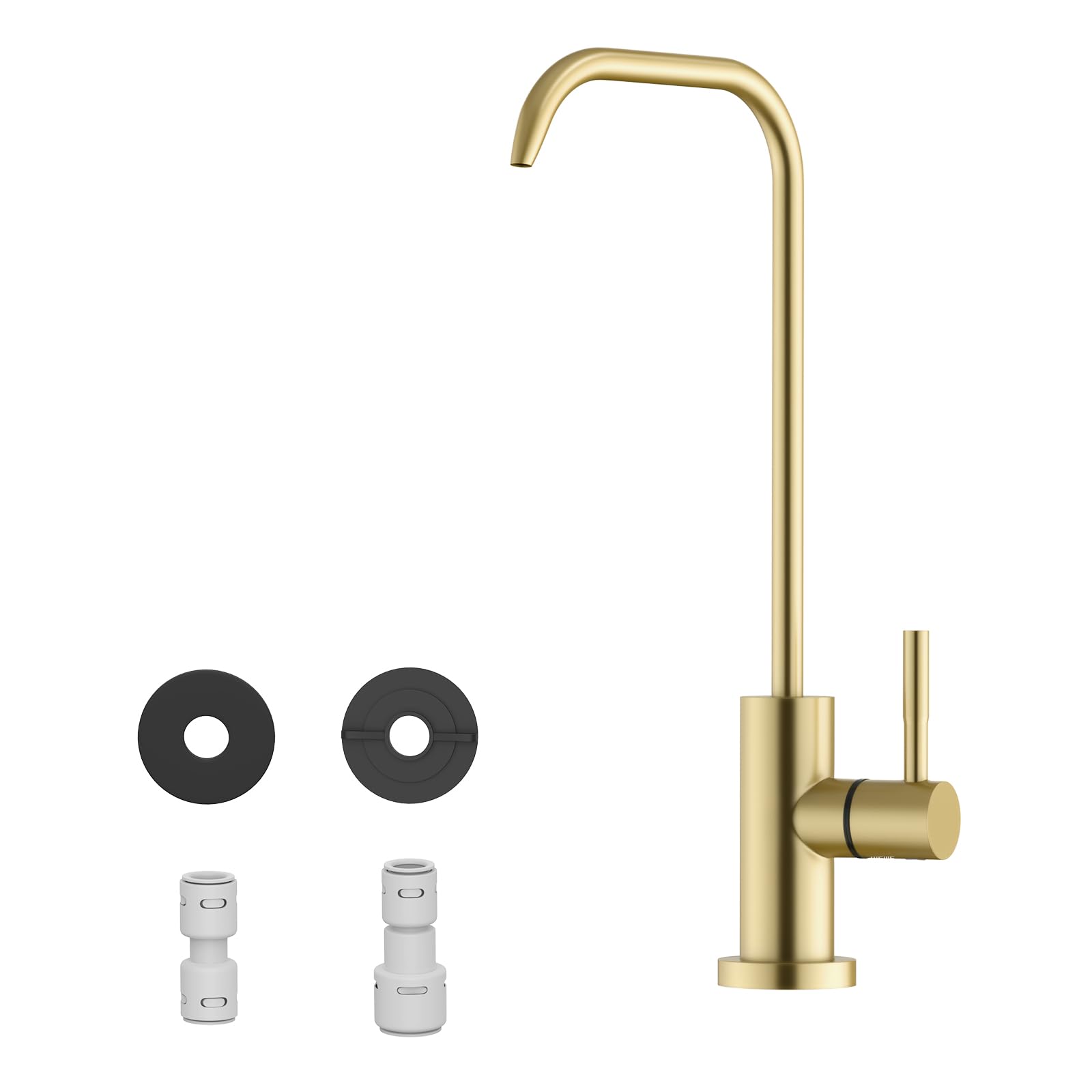 WEWE Water Filter Faucet for RO System, 7-Shape, Non-Air Gap, Gold