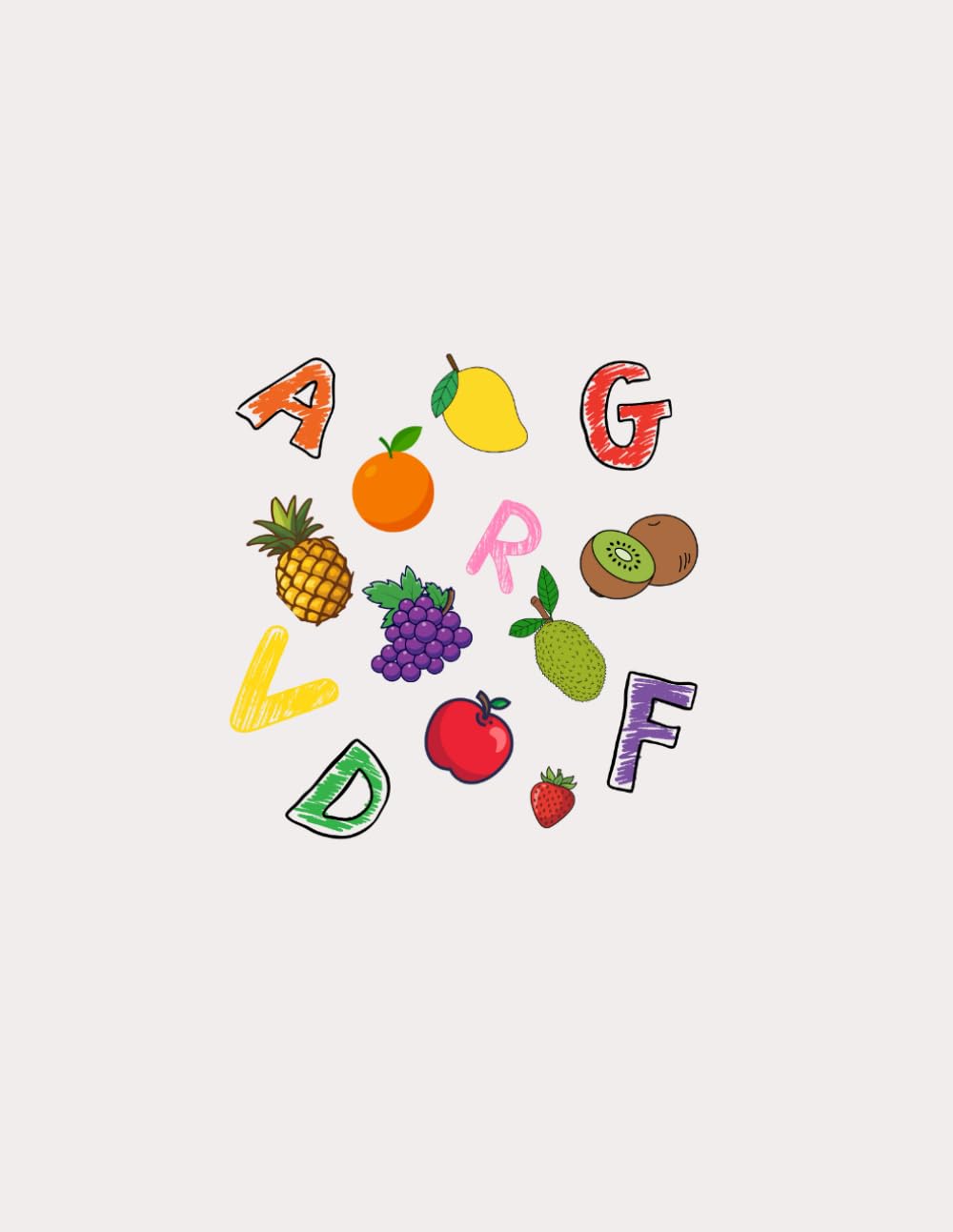 Alphabet Fruit Coloring book
