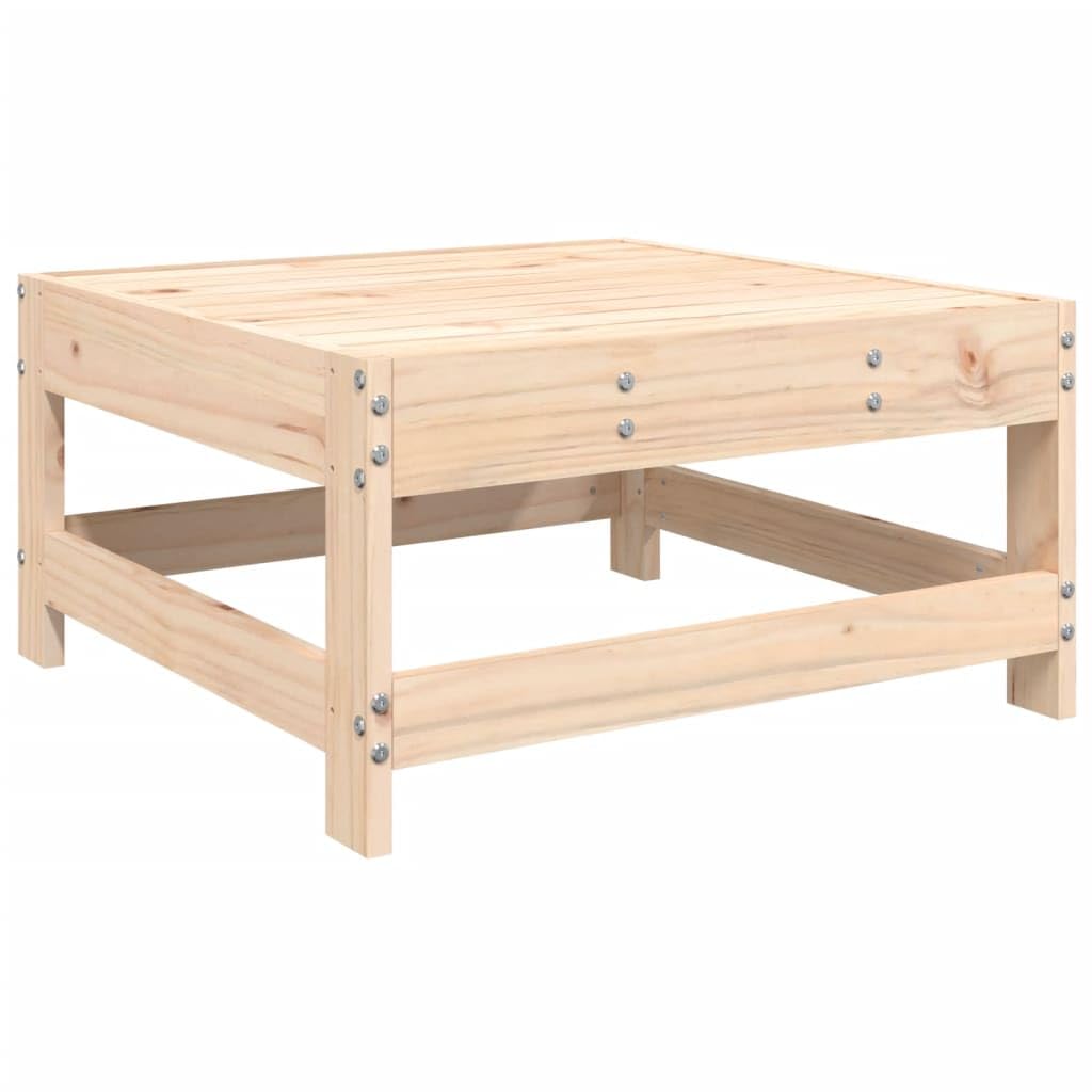 Homgoday Poggiapiedi da Giardino con Cuscino in Legno Massello di Pino, Arredo, Cassapanche e Bauli per Esterni, Porta Attrezzi da Giardino, Pouf da Esterno, Cassapanca da Esterno