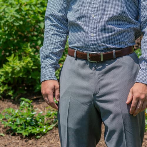 Dress Belt - Top Grain Leather Belt with Certified Nickel Free Buckle3