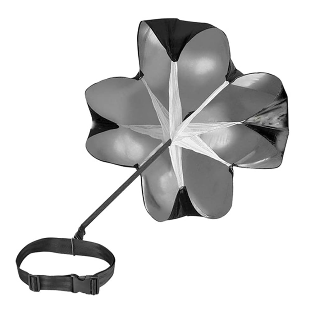 Lizusidtsy Running Speed Training Soccer Training Resistance Parachute Strength Speed Training Kids Teens and Adults 1.45X1.45M White&Black