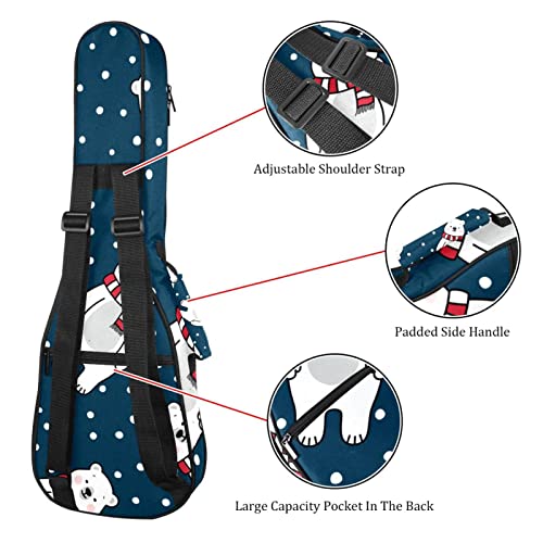 Housse pour ukulélé – Motif ours polaire à pois – Rembourrage en éponge de 10 mm d’épaisseur – 53,3 cm – Avec sangles… - Les Beatles, Paul McCartney, John Lennon, RIngo Starr, George Harrison Housse pour ukulélé - Motif ours polaire à pois - Rembourrage en éponge de 10 mm d'épaisseur - 53,3 cm - Avec sangles… – Image 4