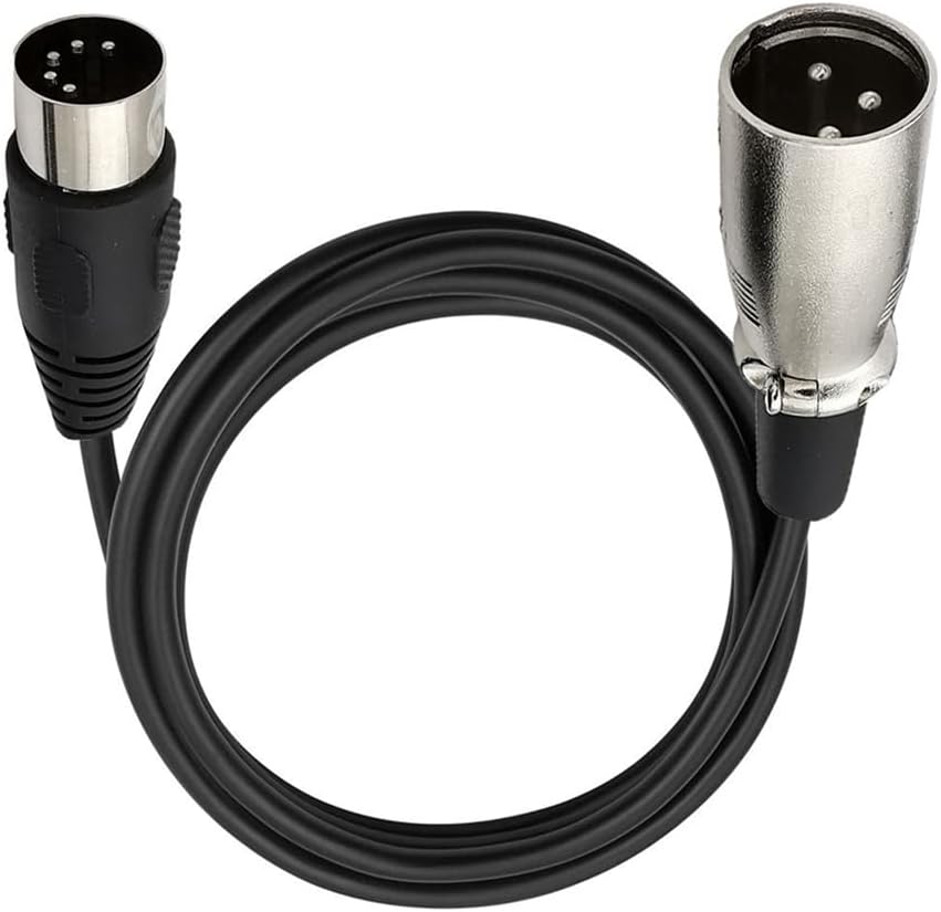 DIN 5 Pin to XLR 3 Pin Audio Cable for Match Music Instruments or Cables with MIDI or XLR DIN 5P Male to XLR Male