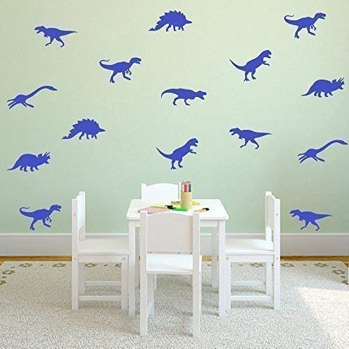 Wallflexi" Dinosaurier Entfernbar Selbstklebend Büro Zuhause Dekoration, Vinyl Blau Cover
