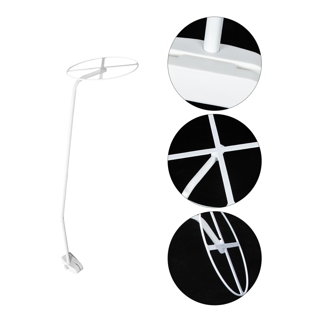 Kisangel Soporte para Mosquitera para Cuna de Acero Resistente Montaje en Red Conveniente, Adecuado para Camas Infantiles y Bebés en Color Blanco