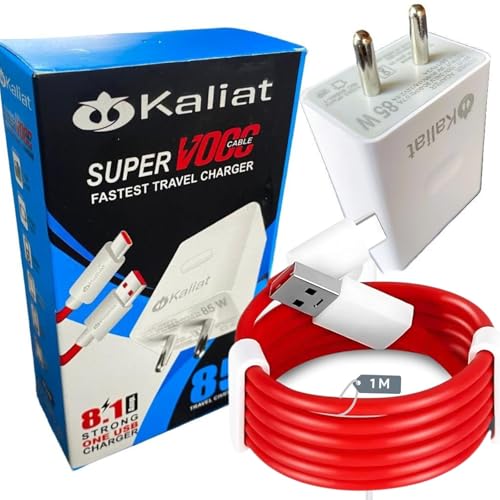 Image of 80W Supervooc Fast Charger With USB Type-C Cable For One Plus 12 /11R /12R /Nord CE 5G A- 65W PD /UFCS Fast Charging Adaptor | Type-C Mobile Power Adapter, White