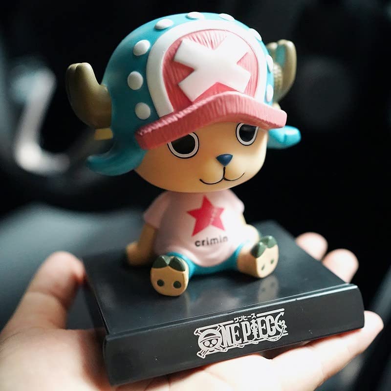 Image of AUGEN Super Hero Tony Chopper One Piece Action Figure Limited Edition Bobblehead with Mobile Holder for Car Dashboard, Office Desk & Study Table (Pack of 1)