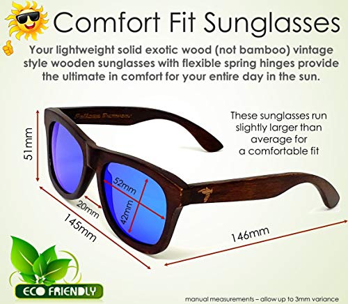 Image of Wood Sunglasses | Polarized | Vintage Wooden Frame | 100% UVA /UVB Protection | Bamboo Case | Men Women