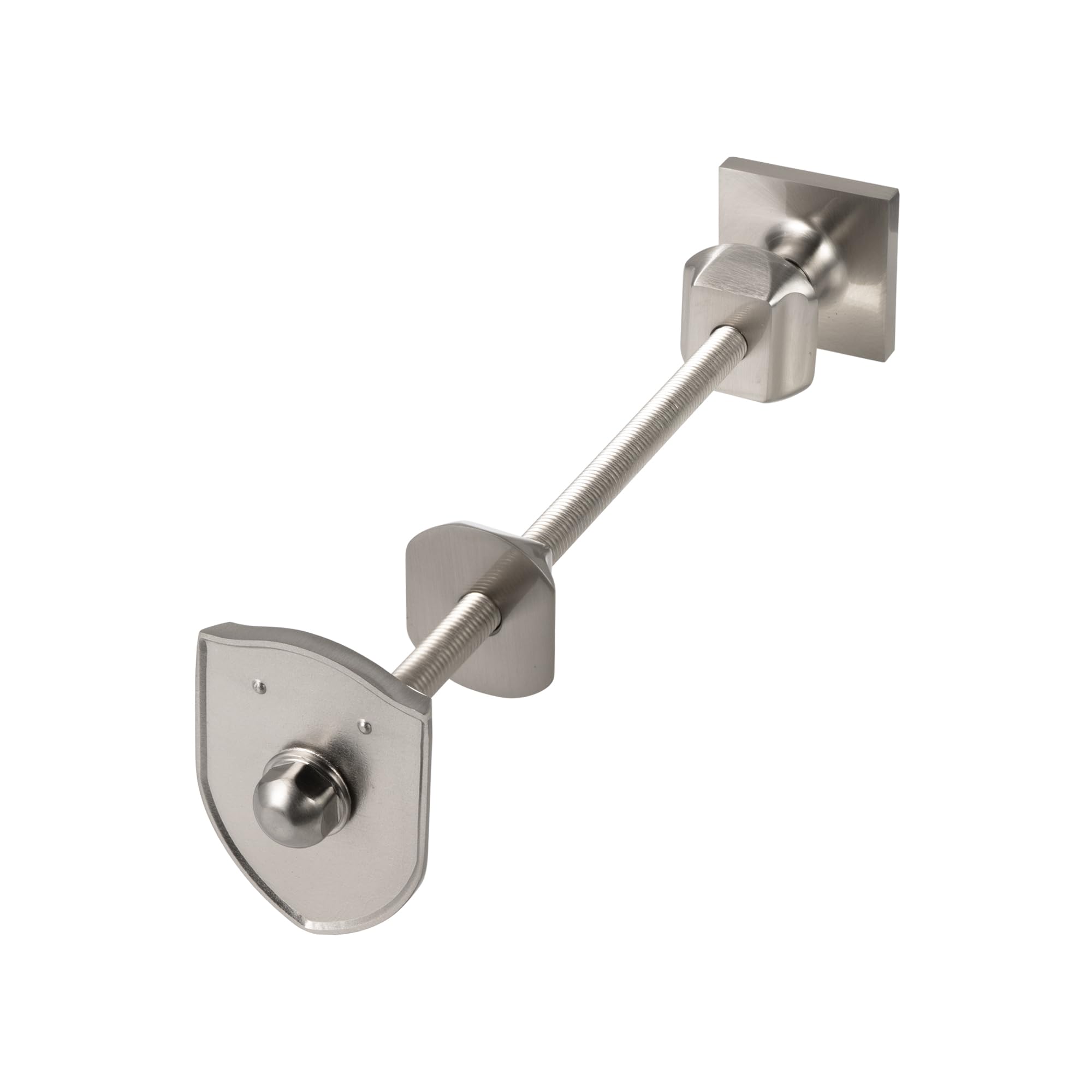 VANCOCO Traditional Satin Nickel Radiator Wall Bracket - Square Base, Compatible with Column Heating Systems