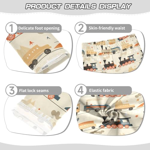 Funny Steam Train Bronze Kids Baby Girls Leggings Stretchy Full Length Pants Gym3