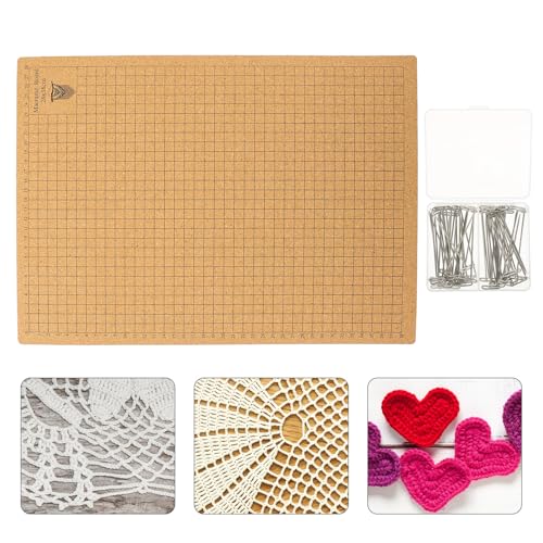Tablero de corcho para macramé resistente con alfileres de acero inoxidable para nudos 8