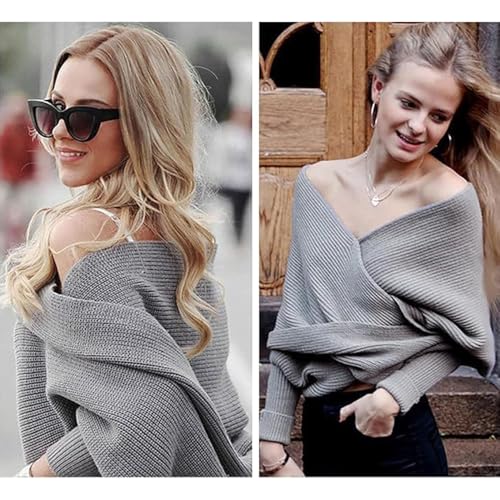 Knitted Scarf With Sleeves for Women,Autumn Winter Elegant Sweater Scarf,Multifunctional Cozy Scarf Sweater Wrap3