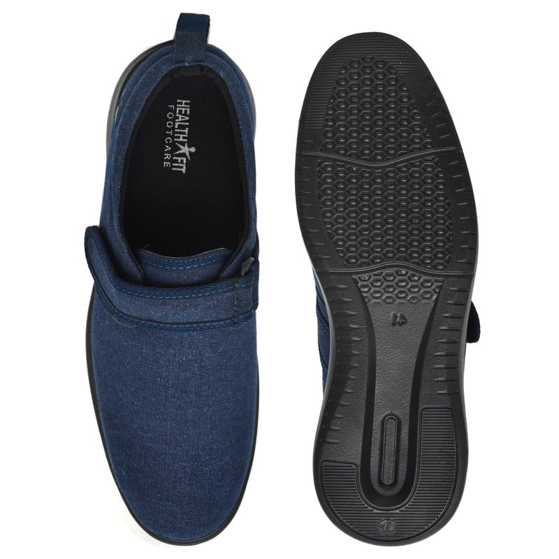 Image of HEALTH FIT Orthopedic & Diabetic Shoes Breathable & Adjustable Strap Soft Sole Ultra-Lightweight Casual /Sport Shoes for Men's 723