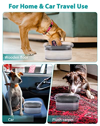 PETTOM Wassernapf Hund ohne Sabbern, Trinknapf Hund Anti Schlabber, 2L Wassernapf für Hunde Anti Schwapp, Hundenapf Auslaufsicher Groß