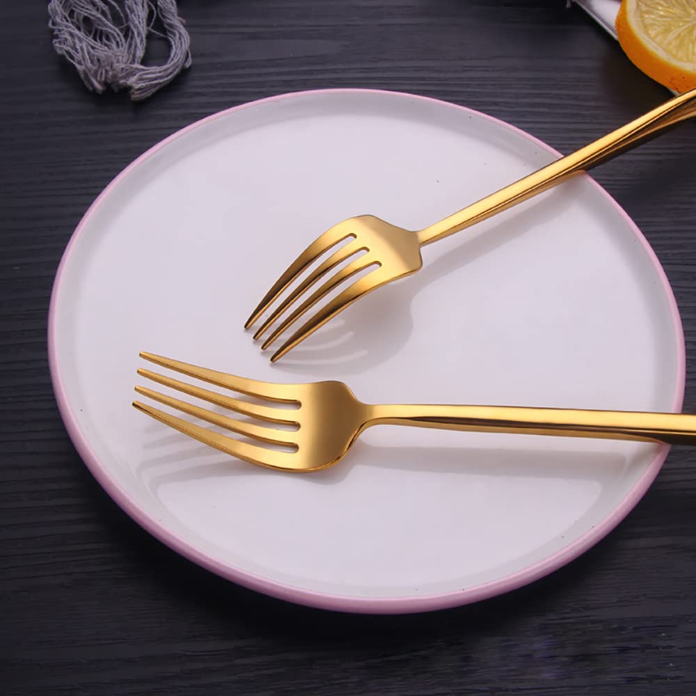 Ensemble de Couverts en Or Mat 24 pièces pour 6 Personnes Service de Couverts en Acier Inoxydable pour la Maison et Le Restaurant Passe au Lave-Vaisselle