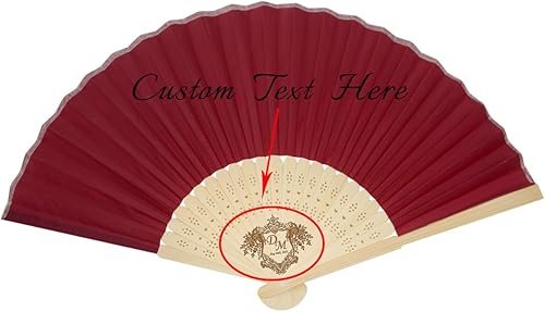 GZLDGIFTS 60 abanicos de mano personalizados a granel de seda, regalos de fiesta personalizados para invitados de boda, abanicos de tela