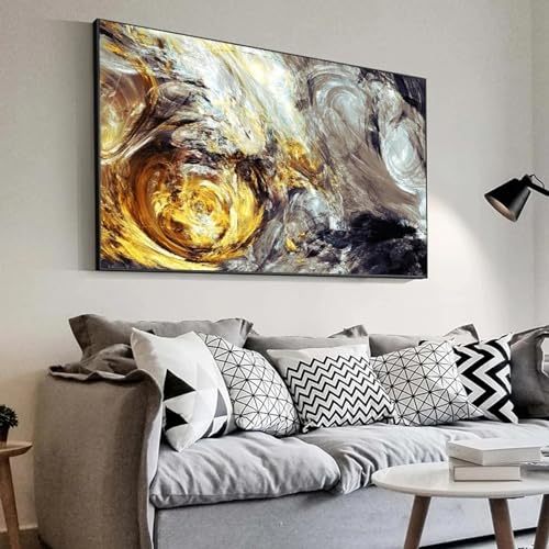 Art abstrait graffiti sur toile haut de gamme avec châssis en bois 70x100 cm