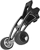RC Adjustable Wheelie Bar Set Upgrades Part for 1/14 MJX 14209 14210 H14BM,Aluminum Adjustable Front Stand Up Wheel Hops Up,Black