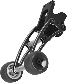 RC Adjustable Wheelie Bar Set Upgrades Part for 1/14 MJX 14209 14210 H14BM,Aluminum Adjustable Front Stand Up Wheel Hops Up,Black