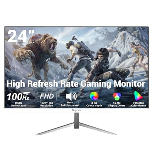 Image of 24 Inch FHD 1080P 100Hz Computer Monitor, Built-in Speakers,VA Panel with 3000:1 Contrast, AMD FreeSync, HDMI Ports, HDR & Low Blue Mode, Ergonomic Tilt for Home Office