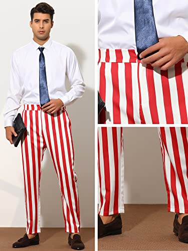 Lars Amadeus Striped Dress Pants for Men's Big & Tall Flat Front Business Trousers4