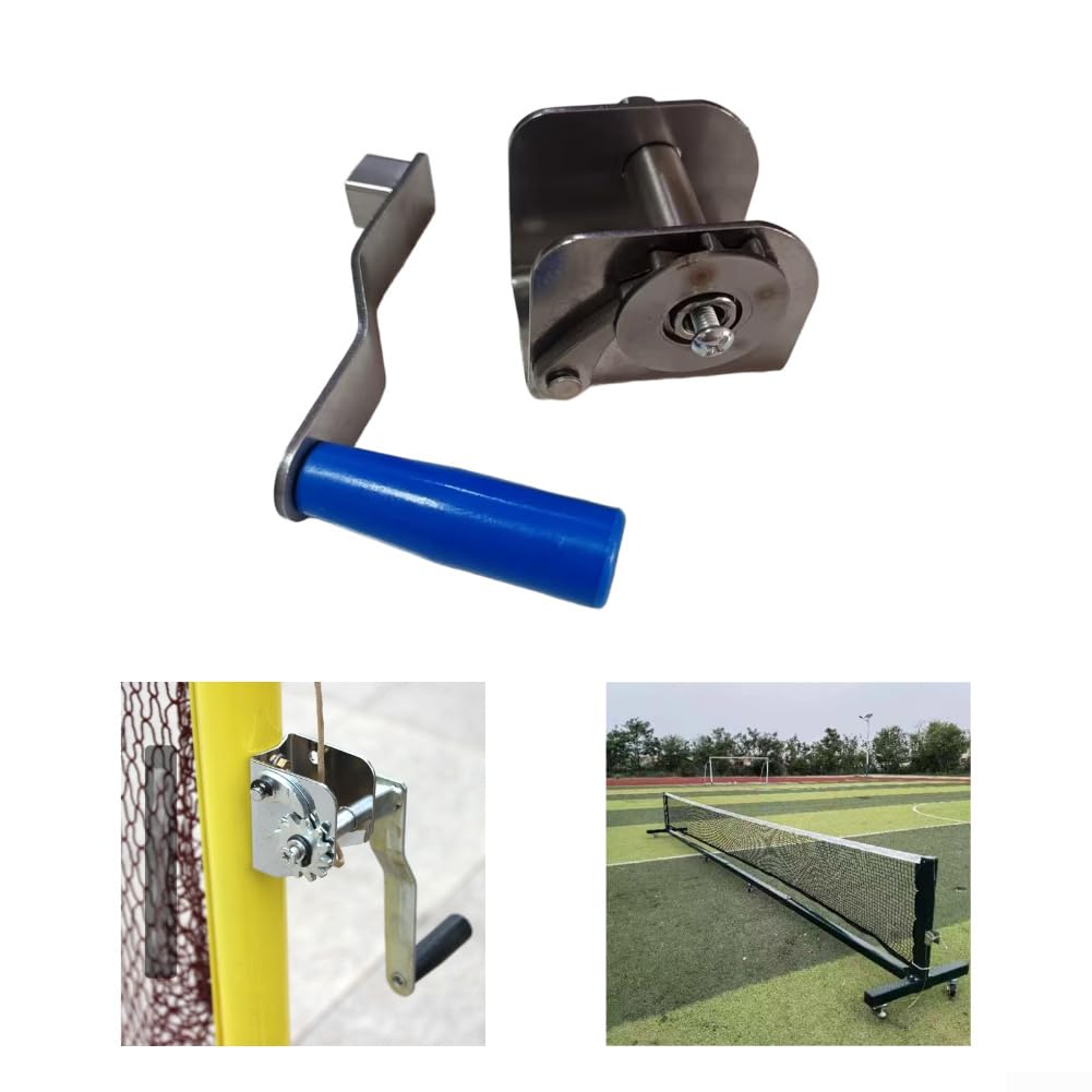 Blu In Acciaio Inox Net Post Tenditore Manovella Wire Tightener Per Badminton Tennis Pallavolo Campi Corda Avvolgitore 62x42x51mm