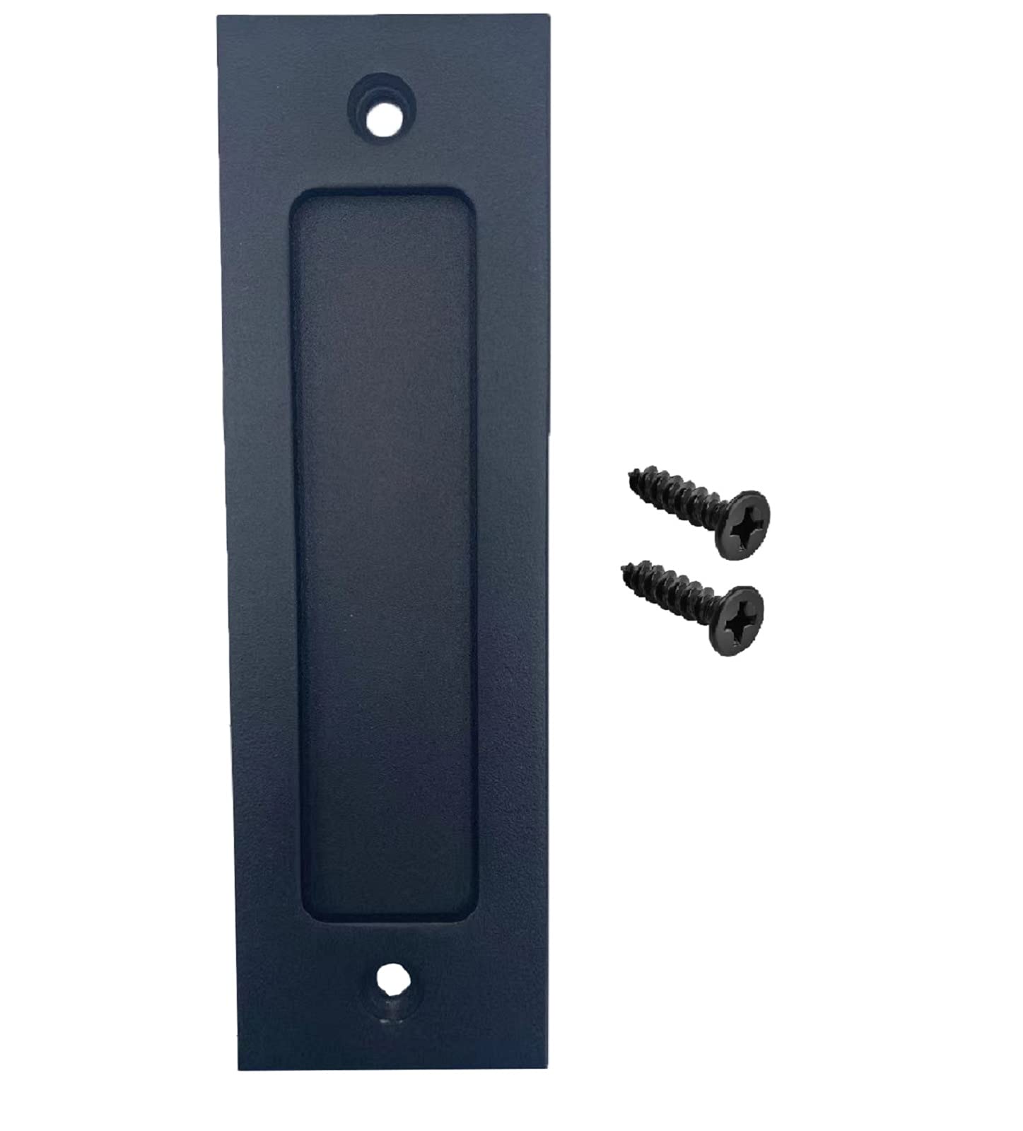Fpz Running Black 7 inch Sliding Barn Door Finger Pull Set | Heavy Duty Modern Simple Invisible Handle| with Flat Bottom Easy to Install
