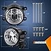 Nilight Fog Lights Assembly Compatible with 2013 2014 2015 2016 2017 2018 2019 2020 Honda City CRV CRZ Civic Crosstour Ram Promaster Jeep Cherokee Compass Acura TSX ILX RDX Chrysler
