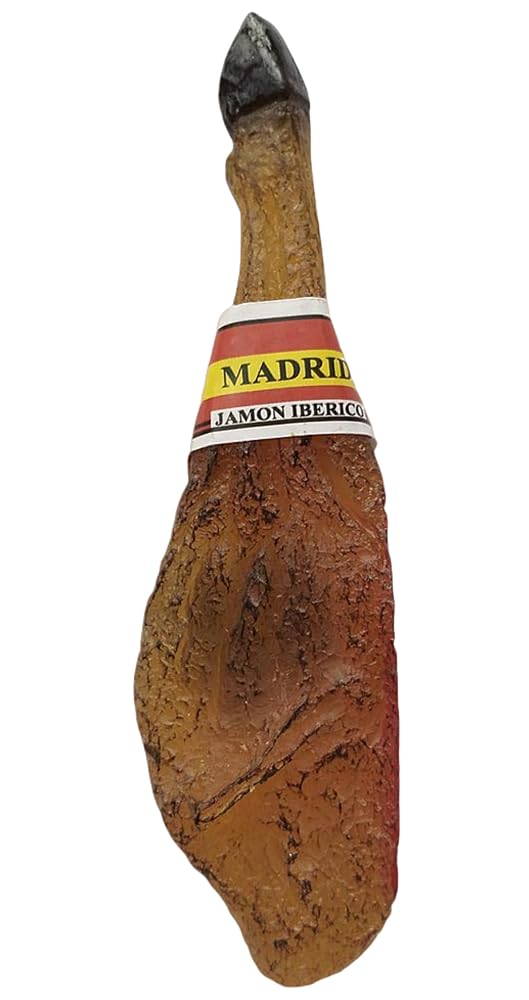 Muyu Magnet Spanish Ham Madrid Spain 3D Fridge Magnet Travel Souvenir Gift Collection Home & Kitchen Decoration Whiteboard Magnetic Sticker Madrid Food Refrigerator Magnet