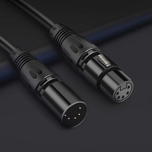 Miniatura 5 de SiYear XLR - Cable adaptador RJ45 de 5 pines, XLR macho de 5 pines a RJ45 y XLR de 5 pines hembra a RJ45 hembra DMX Ethernet adaptador convertidor