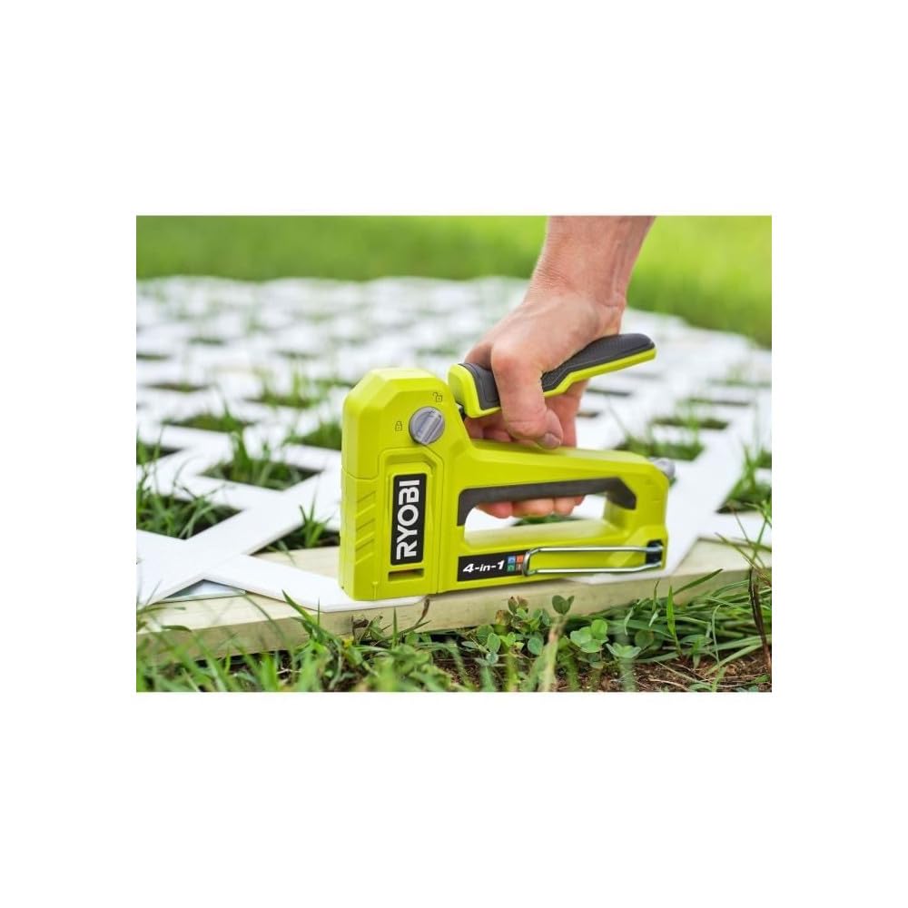 RYOBI - Agrafeuse Cloueuse 4-en-1 - RHFST4IN1 - Manuelle, Corps Métal, Agrafes T50/T25/JT21, Pointes 18G