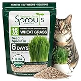Nature Jims Sprouts Wheat Grass Seeds – Non-GMO Organic Seeds for Planting, Cat Grass Kit Planter & Sprouting –Resealable Bag for Fresh Wheatgrass Sprouts – Packed with Vitamins, Fiber & Minerals–16oz