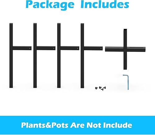 Miniatura 3 de DDPow Se adapta a macetas grandes de 10 a 16 pulgadas tamaño grande soporte de metal ajustable para macetas Se puede colocar al aire libre en