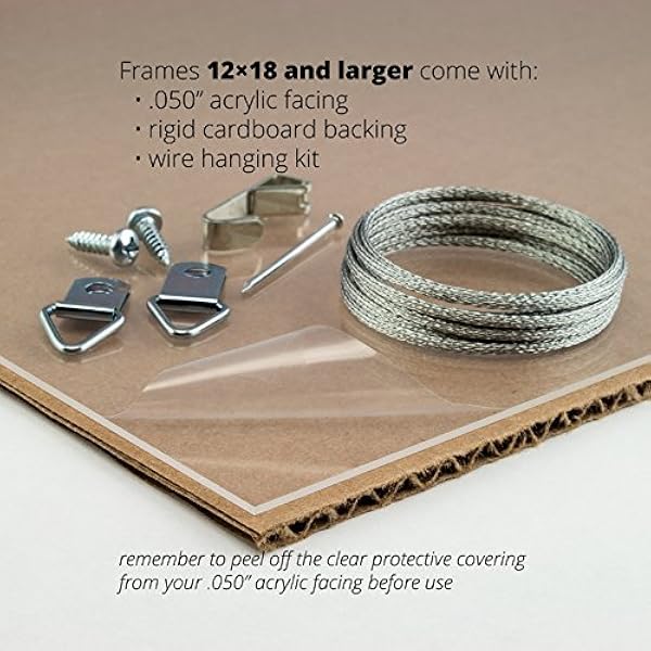 Craig Frames 1WB3BK 20 bij 30-inch fotolijst, gladde wrap afwerking, 1-inch breed, zwart