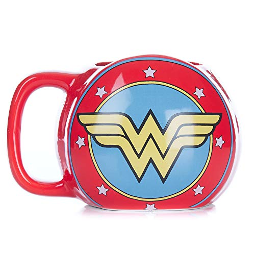 Paladone DC Comics Wonder Woman Escudo Taza, cerámica, 12 x 14 x 10 cm Paladone DC Comics Wonder Woman Escudo Taza, cerámica, 12 x 14 x 10 cm