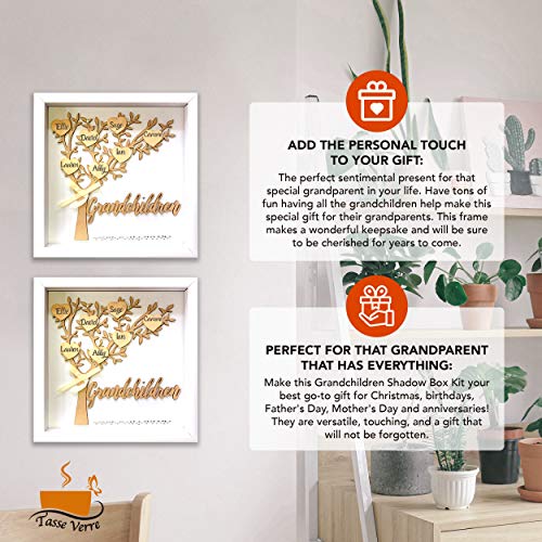 12x12-Grandchildren-Shadow-Box-Kit-Family-Tree-Gift-for-Grandparents-Grandma-Grandpa-with-7-Hearts-and-40-Gems-Gift-for-Grandparents-Grandchild-Grandkid-Nana-Mimi-Mothers-Day